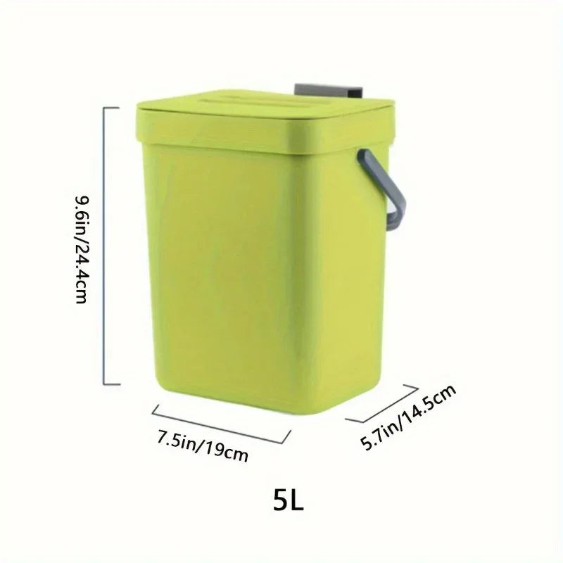 Kitchen Waste Bin Household Countertop Container with Lid for Rubbish Composter