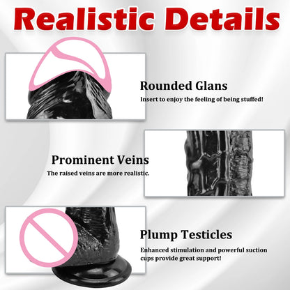 Realistic G-Spot Dildo with Suction Cup Long Penis