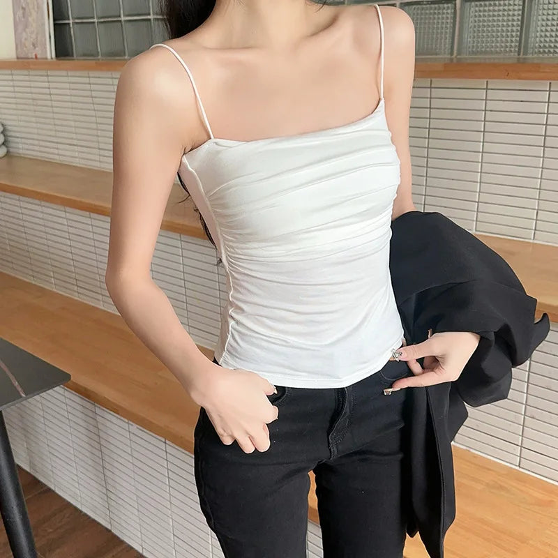 YJSFG HOUSE Padded Camisole - Built-in Bra