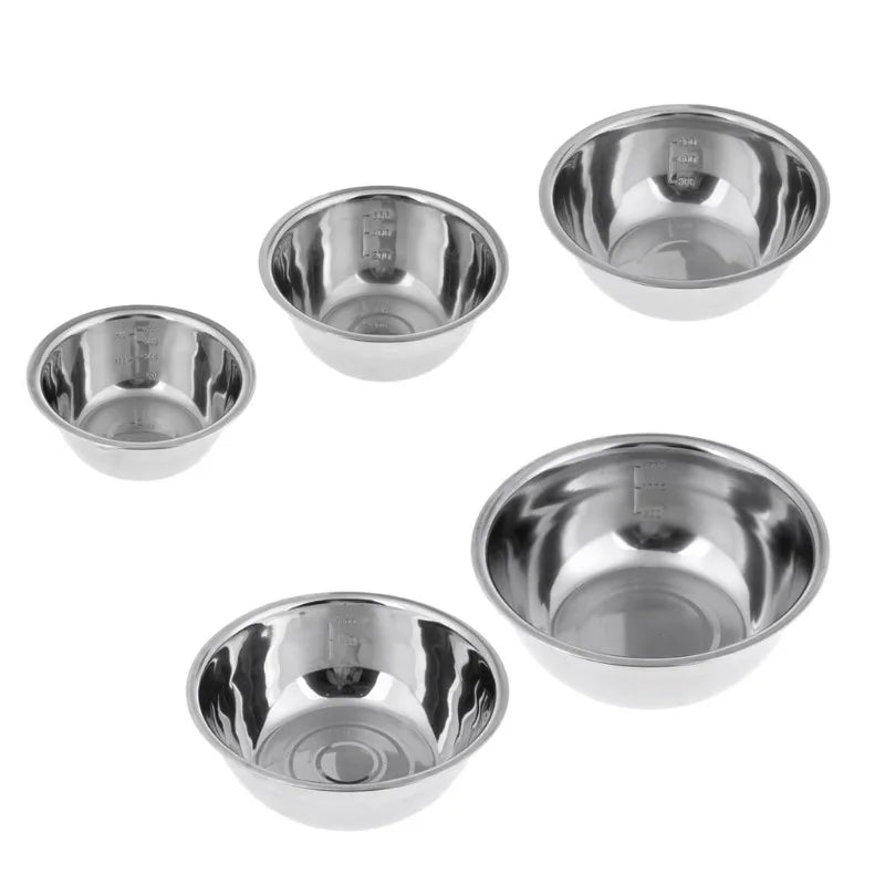 5pcs/Set Stainless Steel Mixing Bowls