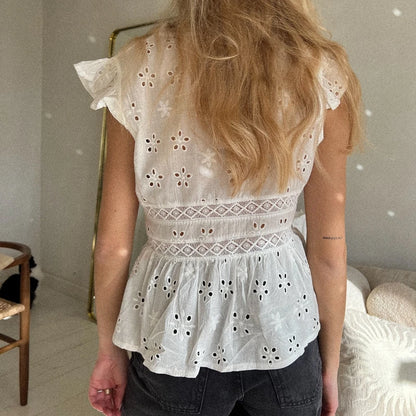 hirigin Streetwear Tank Top - Ruffle Detail