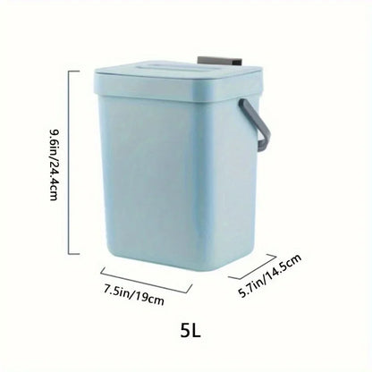 Kitchen Waste Bin Household Countertop Container with Lid for Rubbish Composter