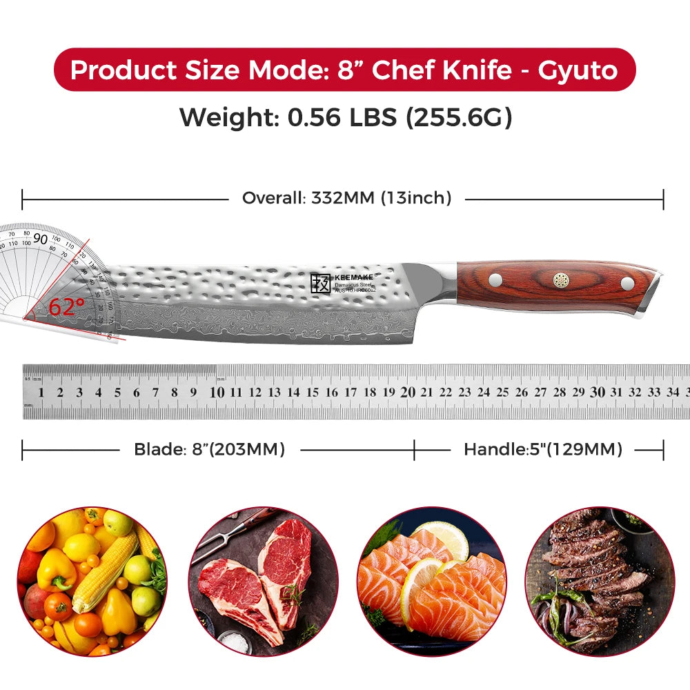 KEEMAKE Kitchen Knives 1-4PCS/Set