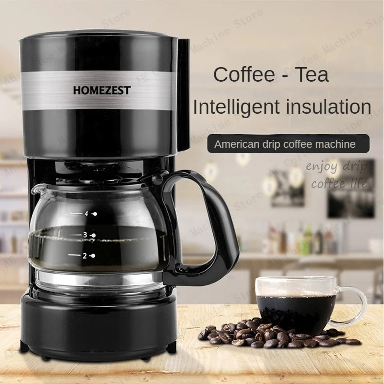Household Small American Drip Coffee Maker Fully Automatic Tea Maker Portable