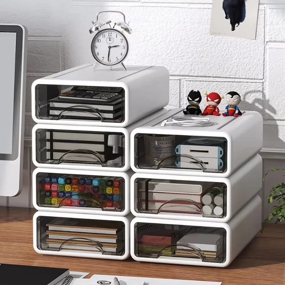 Plastic Box Desktop Organizer Drawer Makeup Storage
