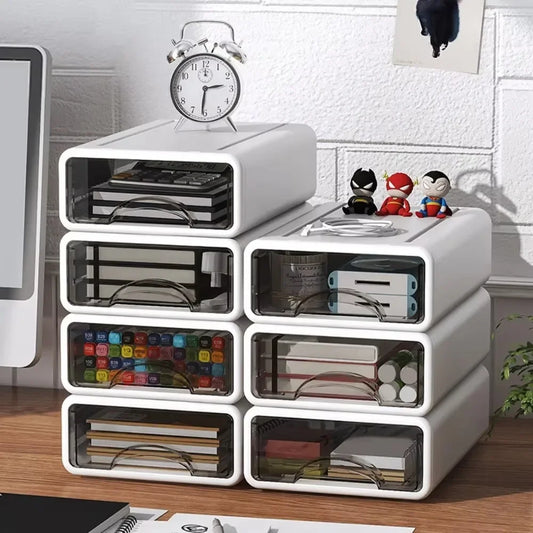 Plastic Box Desktop Organizer Drawer Makeup Storage