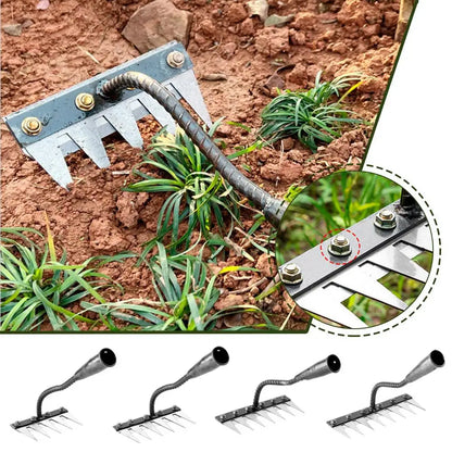 KITPIPI Carbon Steel Garden Rake
