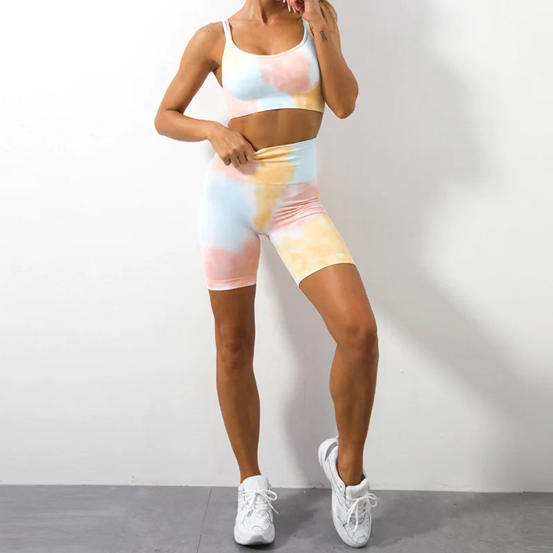 Mrs win Tie Dye Yoga Pants High Waist Leggings