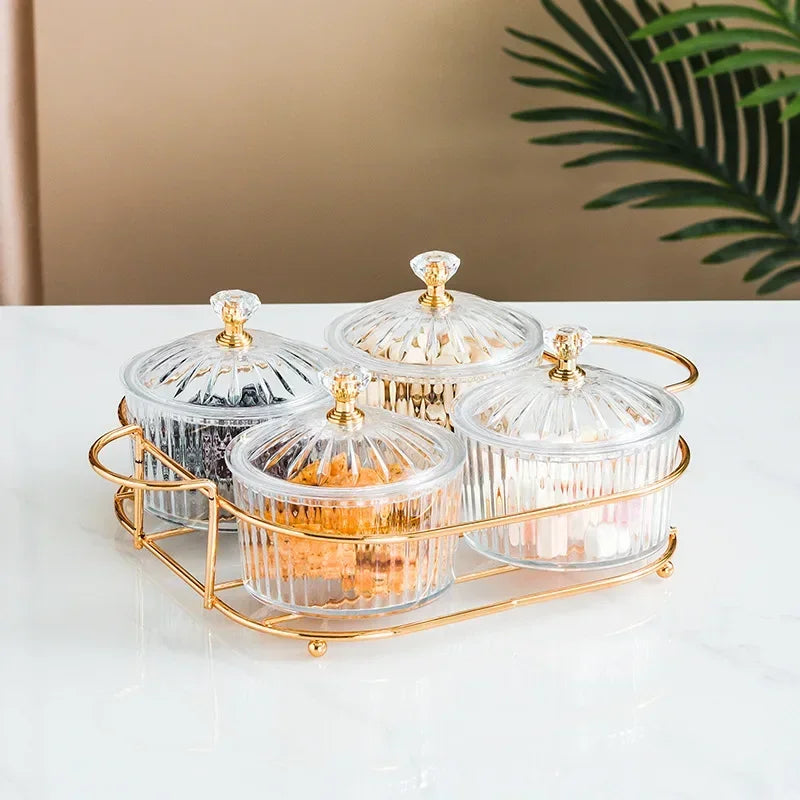 Serving Platter Glasses Bowl With Lid