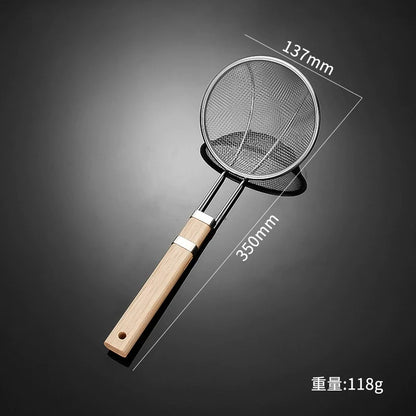 Multi Specification Stainless Steel Wooden Handle Mesh Colander