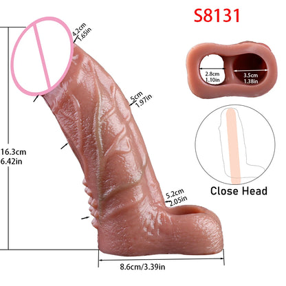 5 Styles Adult Men Penis Sleeve With Anti-drop Silicone Dick Extender