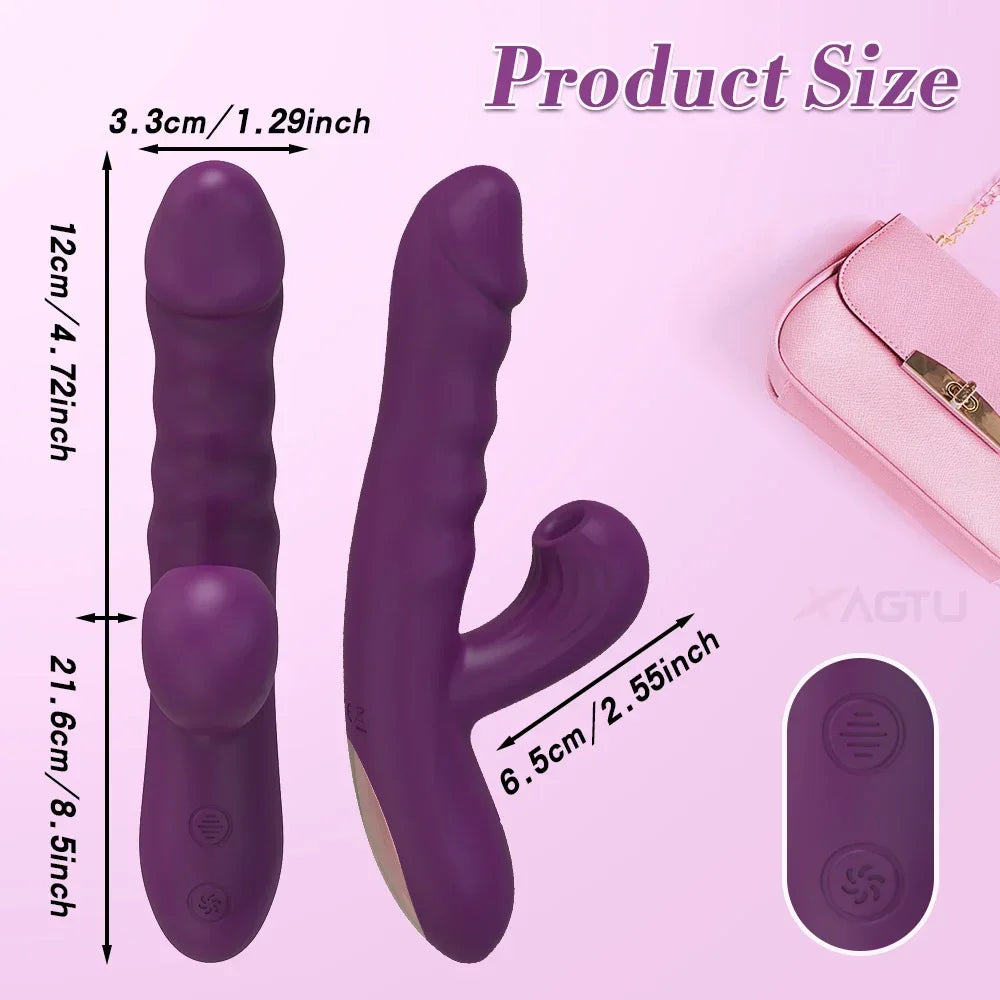 Powerful Thrusting Sucking Vibrator Female Sucker Clitoris Stimulator