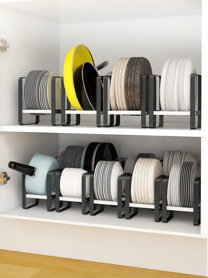 Kitchen Cabinet Plate Organizer - Multi-Function Dish Storage Rack