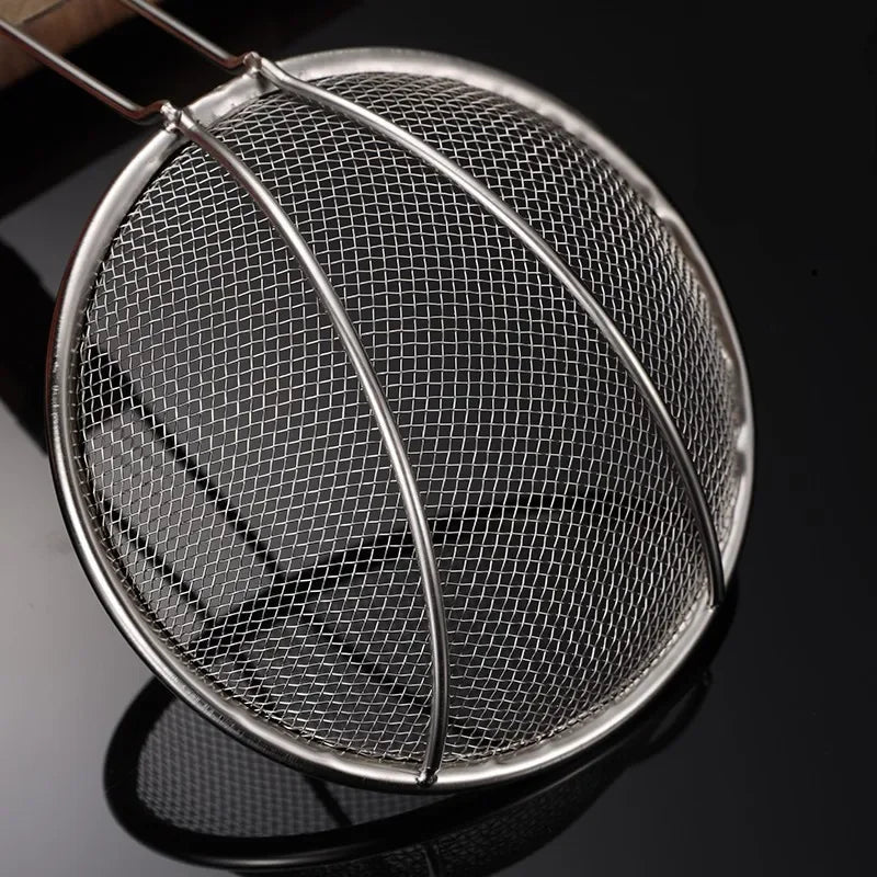 Multi Specification Stainless Steel Wooden Handle Mesh Colander
