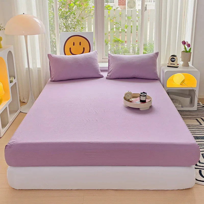 Luxury Washed Cotton Fitted Sheet