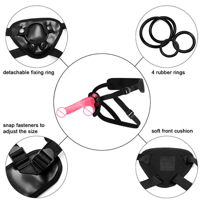 Realistic Silicone Strap-On with Suction Cup