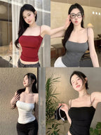 YJSFG HOUSE Padded Camisole - Built-in Bra YJSFG HOUSE
