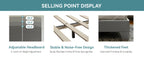 Upholstered Bed Frame with Adjustable Headboard HOOMIC