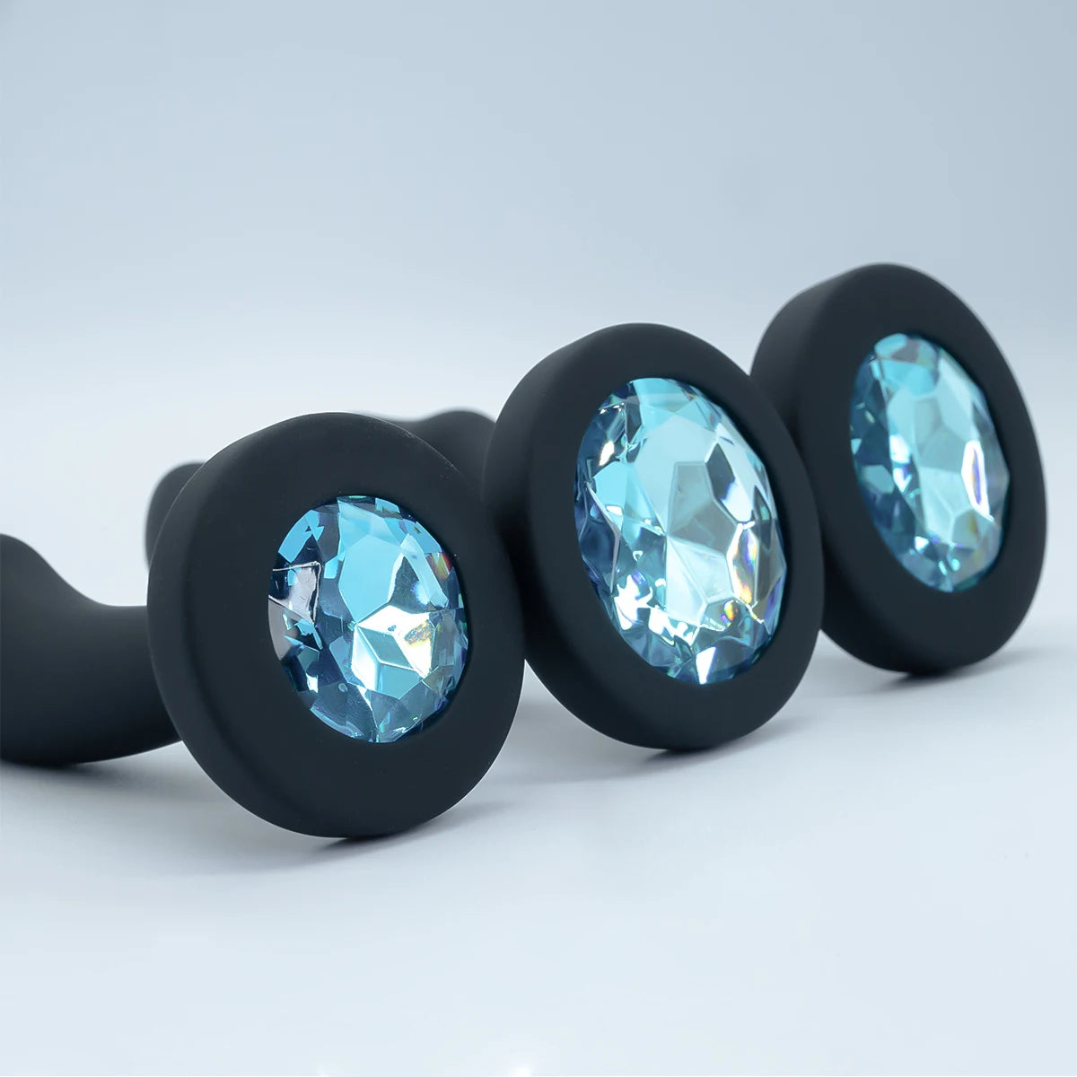 Silicone Anal Plug Gem Base Butt Plug Anal Masturbation Stimulator
