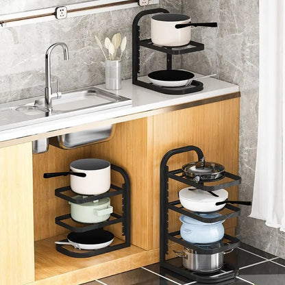 Complete Kitchen Organization System - Stainless Steel Shelves & Multi-Layer Storage Solution