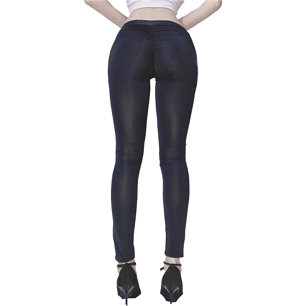 Women's High Waist Sheer Nylon Leggings The Max Mall