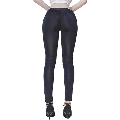 Women's High Waist Sheer Nylon Leggings
