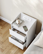 Modern Morocco Nightstand - 2 Drawer White NoEnName_Null