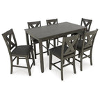 DUTRIEUX 7-Piece Counter Height Dining Set DUTRIEUX
