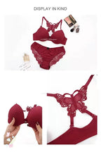 Butterfly Bra Brief Sets Detachable Double Straps Underwear