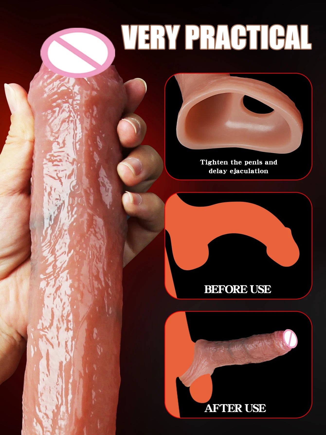 Male Enhancement Sleeve with Ring