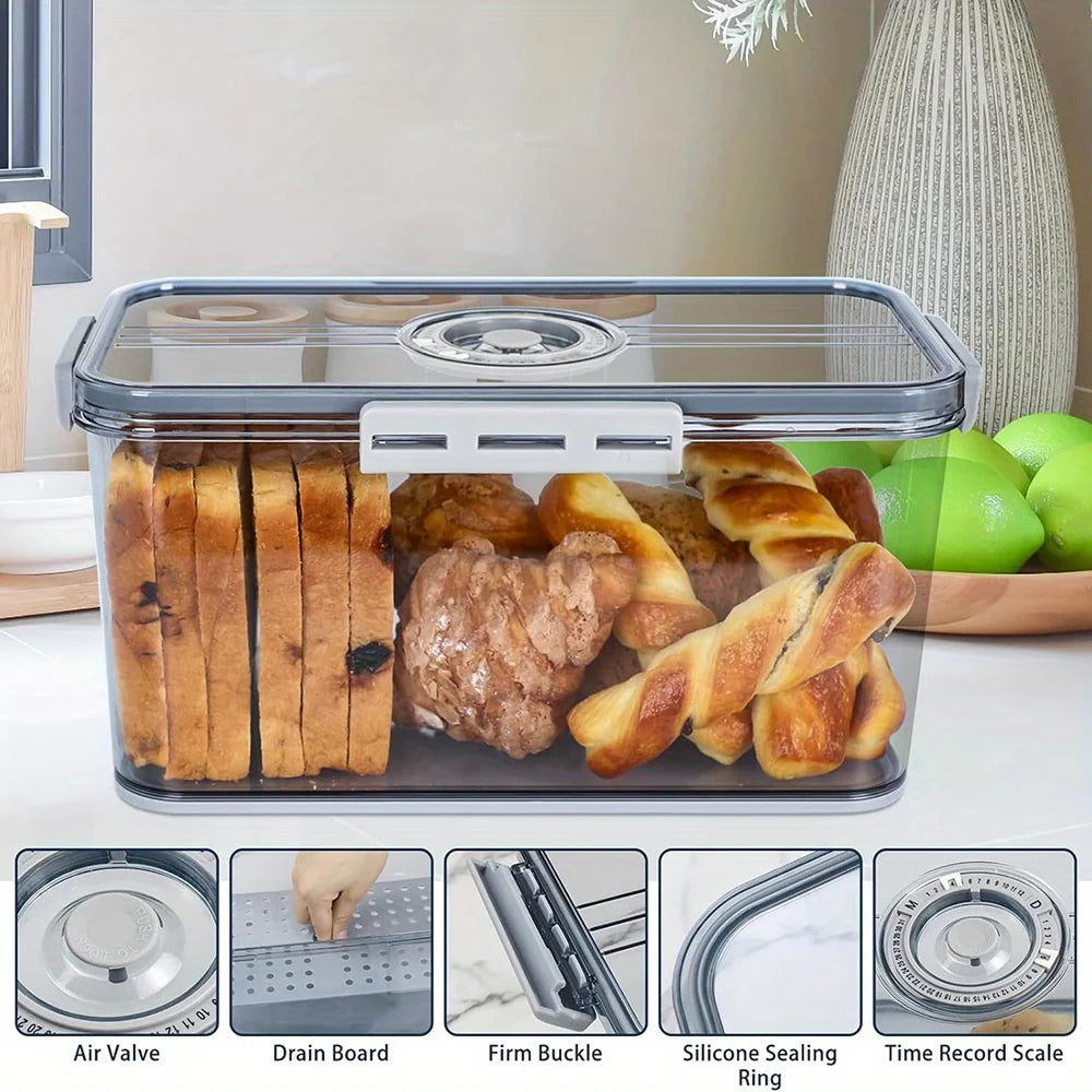 Premium Sealing Storage Container with Lid and Four Buckles