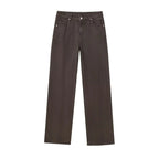 Tangada Women's Straight Denim Jeans - Mid Waist Tangada