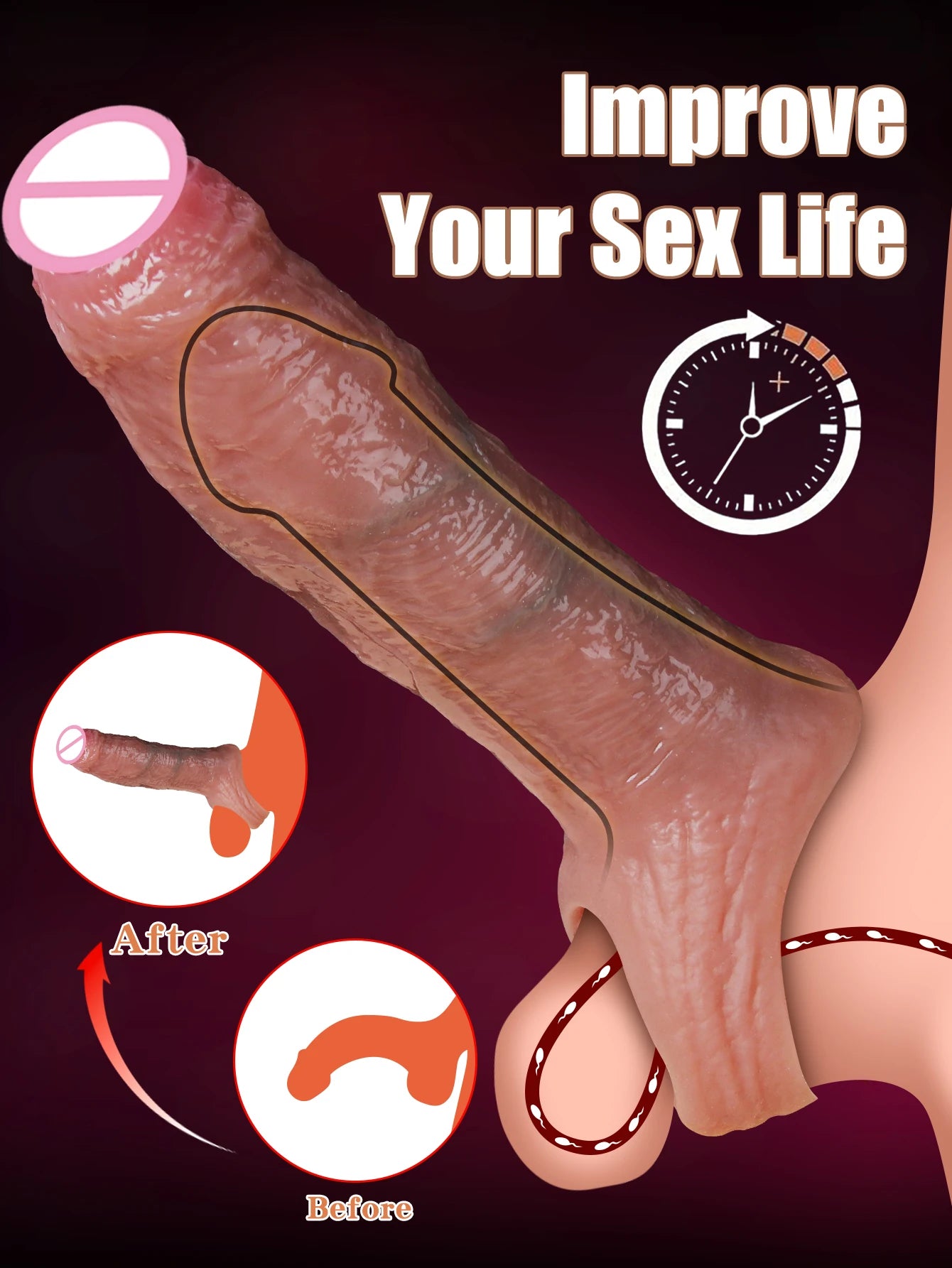Male Enhancement Sleeve with Ring