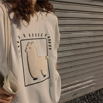 Baggy All-match T-shirts Women Casual Summer Korean Fashion