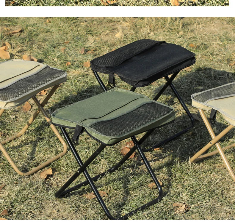 Abay Lightweight Folding Camping Chair - Portable Carbon Steel