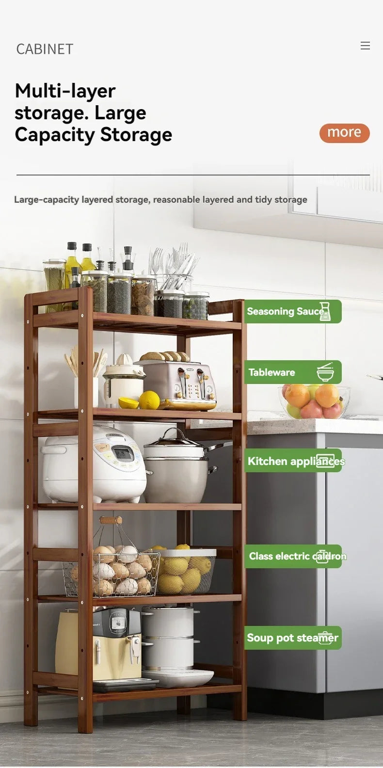 Modern Bamboo Sideboard - Dining Room Storage Furniture