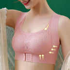 Seamless Push-Up Padded Bra with Lace Detail