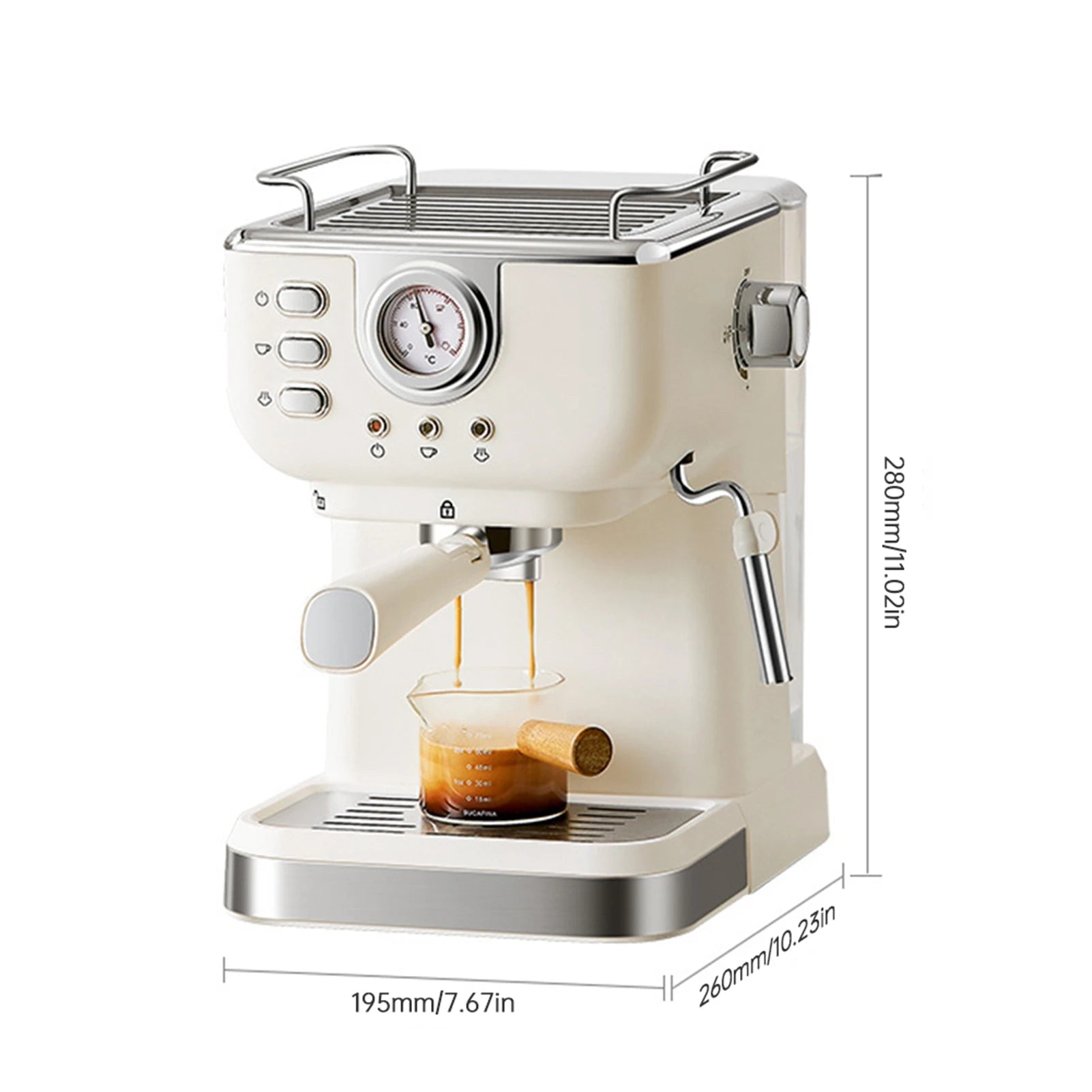 Coffee Maker 1050W 1.5L Large Capacity Semi Automatic The Max Mall