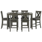 DUTRIEUX 7-Piece Counter Height Dining Set DUTRIEUX