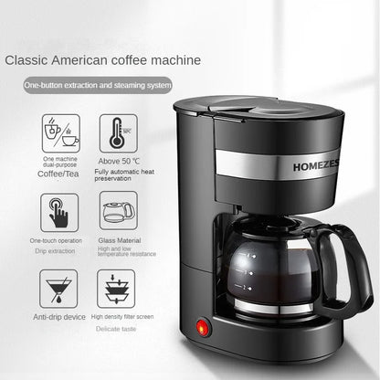 Household Small American Drip Coffee Maker Fully Automatic Tea Maker Portable