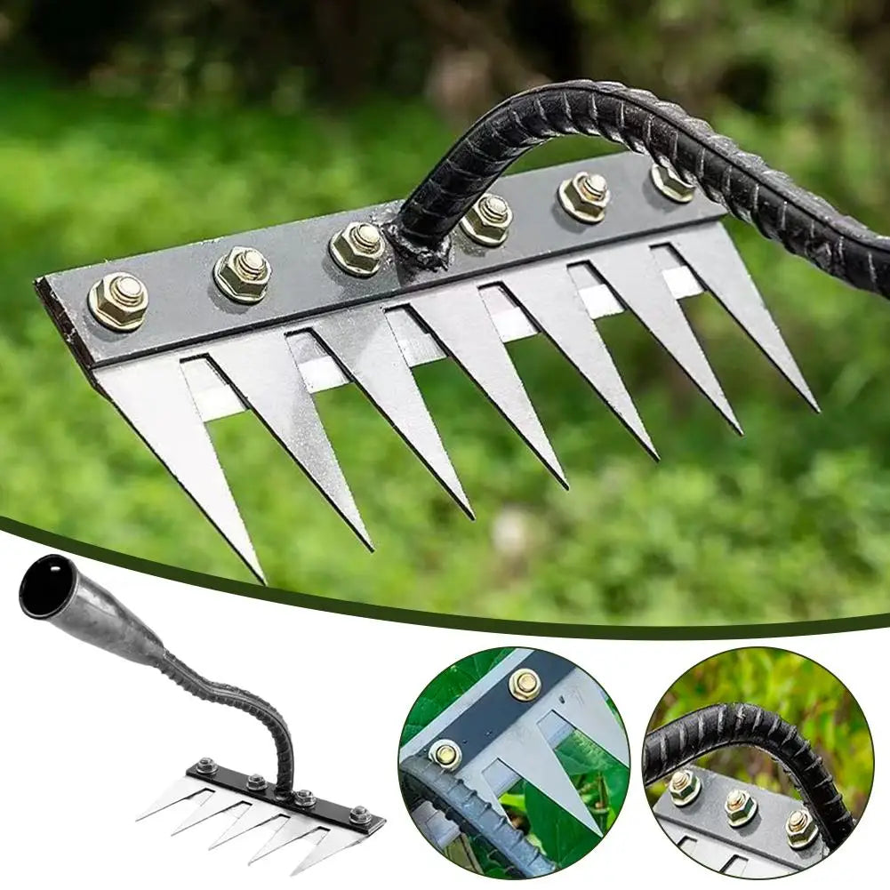 KITPIPI Carbon Steel Garden Rake