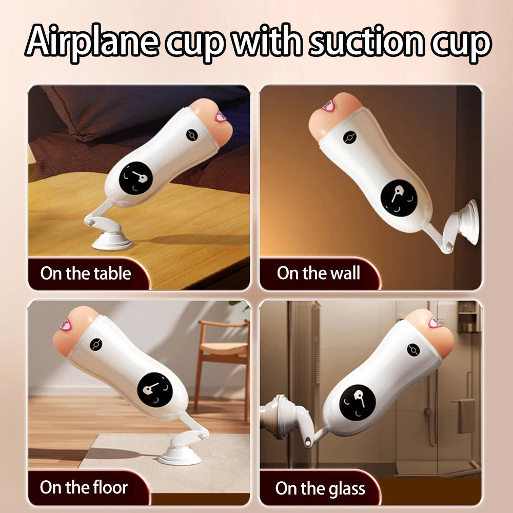 Male Masturbator With Suction Cup Adult Sex Toys