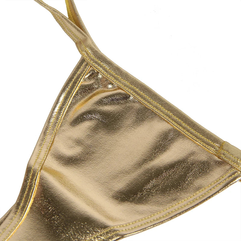 Comeondear Shiny Thong Micro Mini Sexy Panties