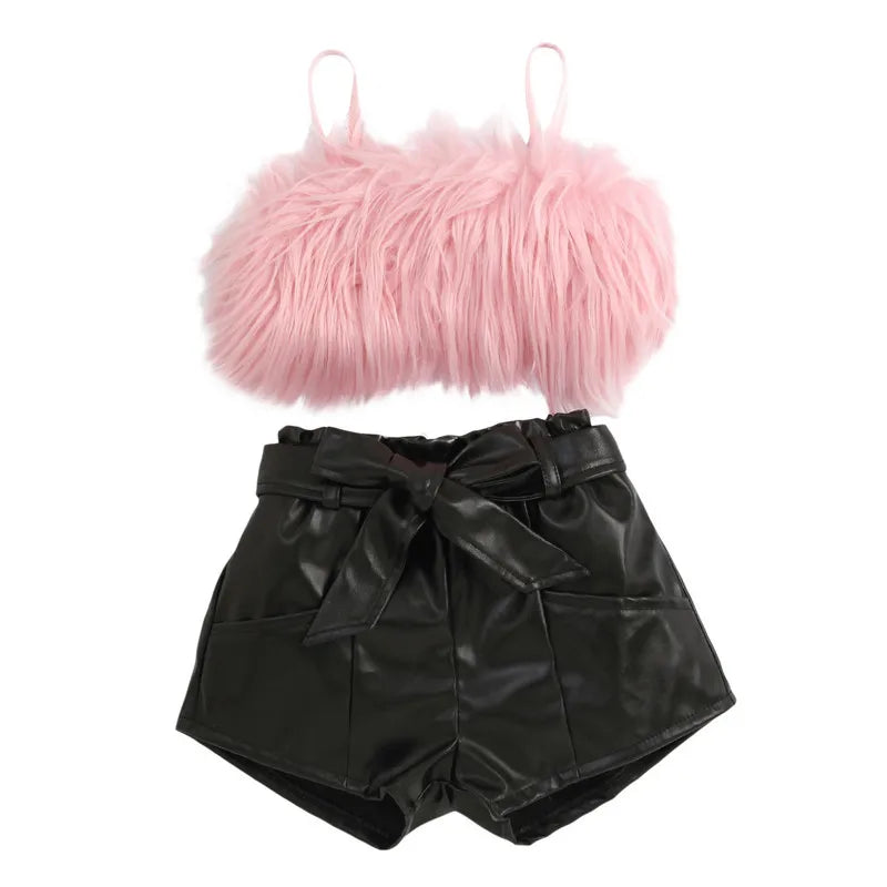Girls' Casual Vest and Shorts Set
