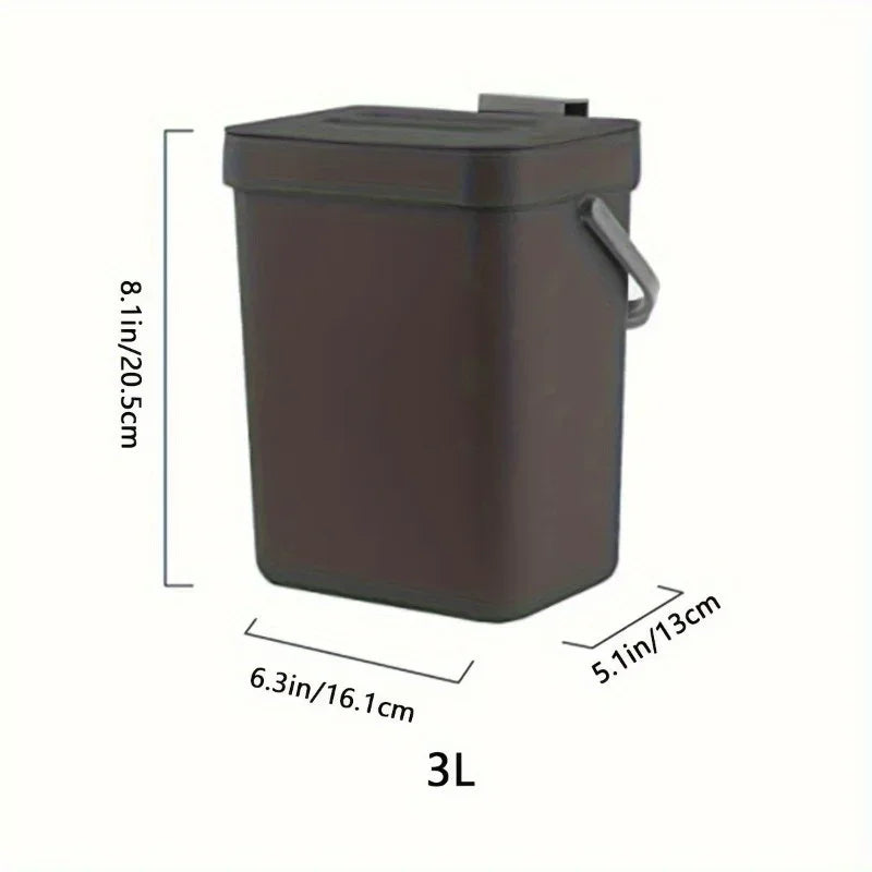 Kitchen Waste Bin Household Countertop Container with Lid for Rubbish Composter
