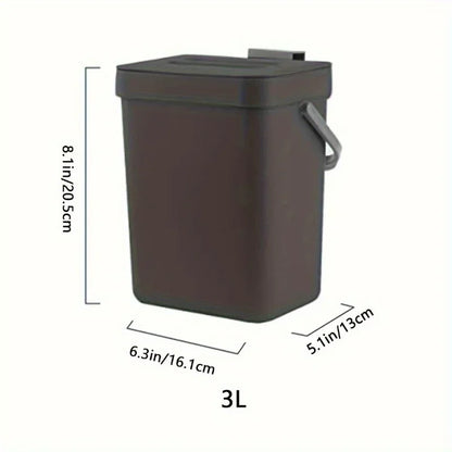 Kitchen Waste Bin Household Countertop Container with Lid for Rubbish Composter
