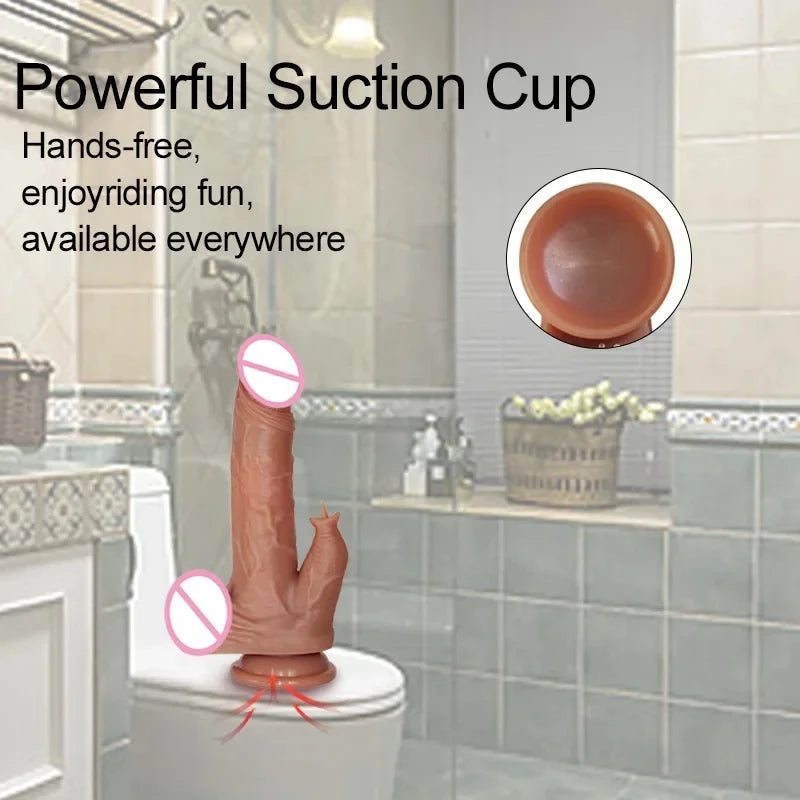 Heating Thrusting dildo Vibrator with Suction Cup