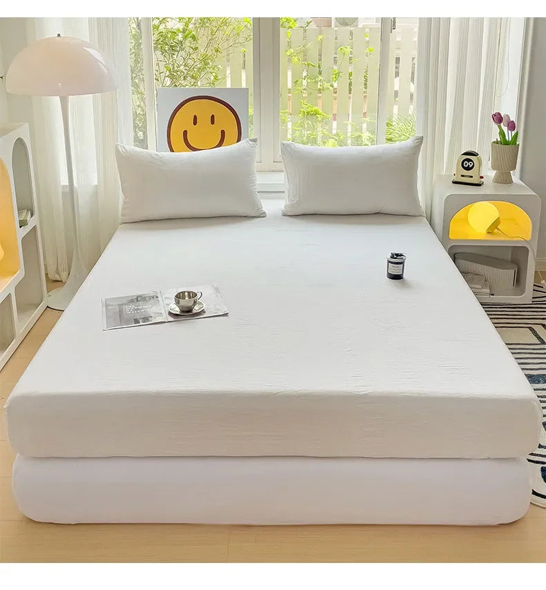 Luxury Washed Cotton Fitted Sheet