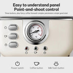 Coffee Maker 1050W 1.5L Large Capacity Semi Automatic The Max Mall