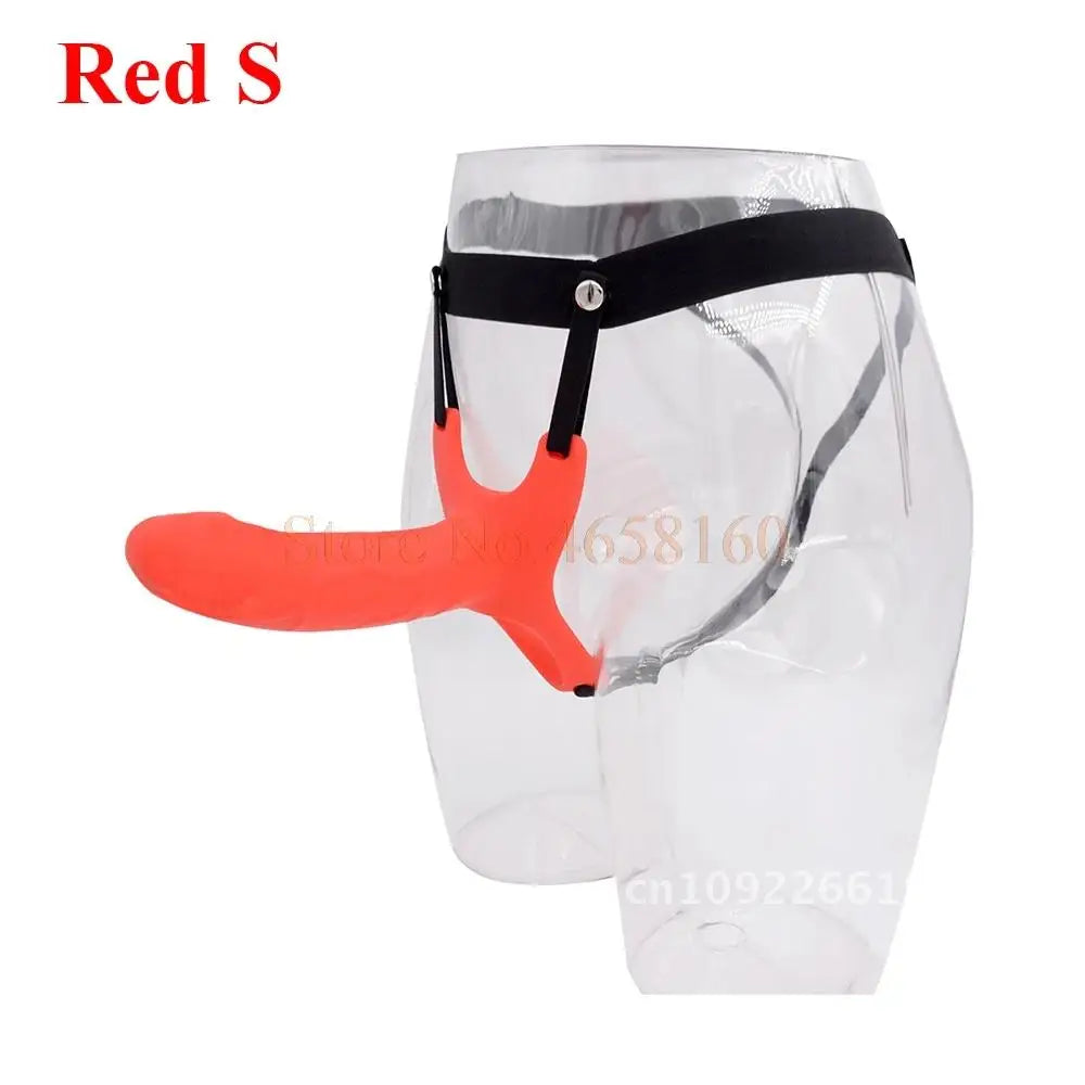 Full Silicone Strappy Hollow Penis Extender Strapon Dildo